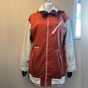 Armada Women's Ski Jacket - Rust and Cream